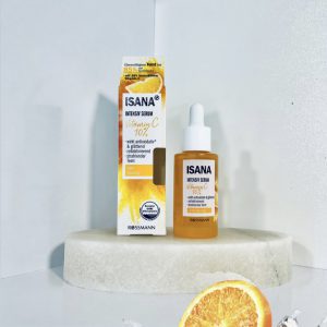 ویتامین سی ایسانا:درخشان کننده و روشن کننده آنتی اکسیدان قوی ضدچروک و صاف کننده پوست
